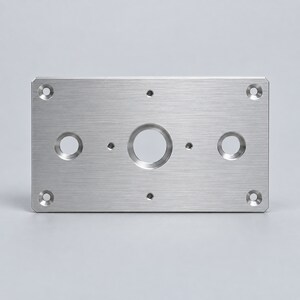 Brushing finish on a CNC machined aluminum part
