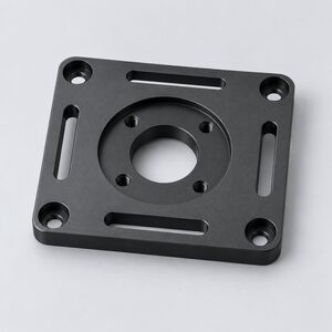 Hard anodizing finish on a CNC machined aluminum part