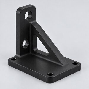 Powder coating finish on a CNC machined aluminum part